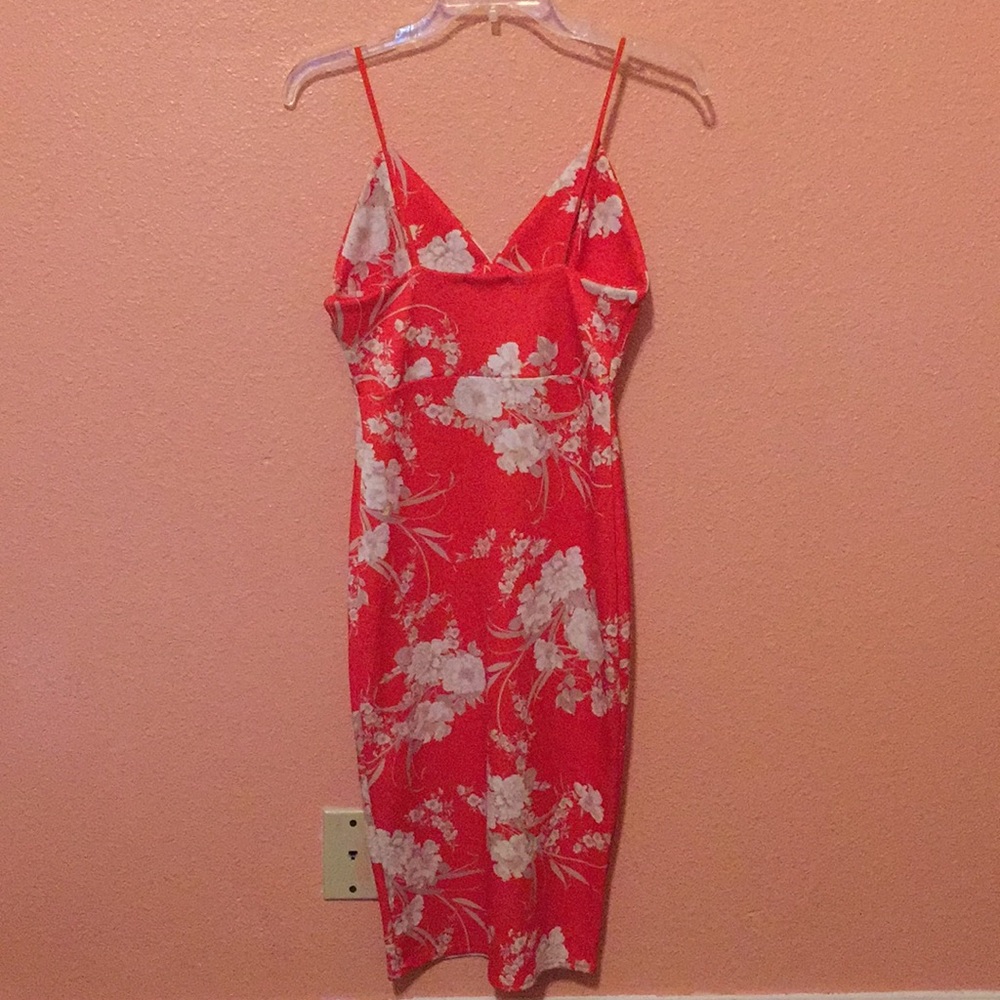 Red Printed Dress - Picture 2 of 4